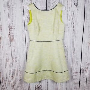 Sail to Sable limeade green tweed fit and flare dress sz 8